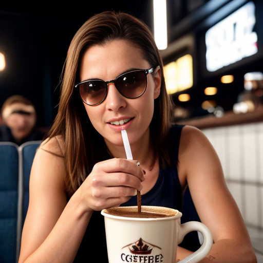 Goretzka drink coffee and Vanessa drink coffee at the movie