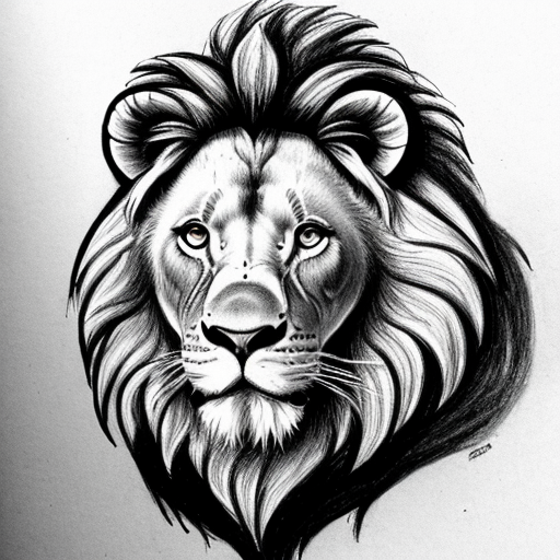 Lion drawing 
