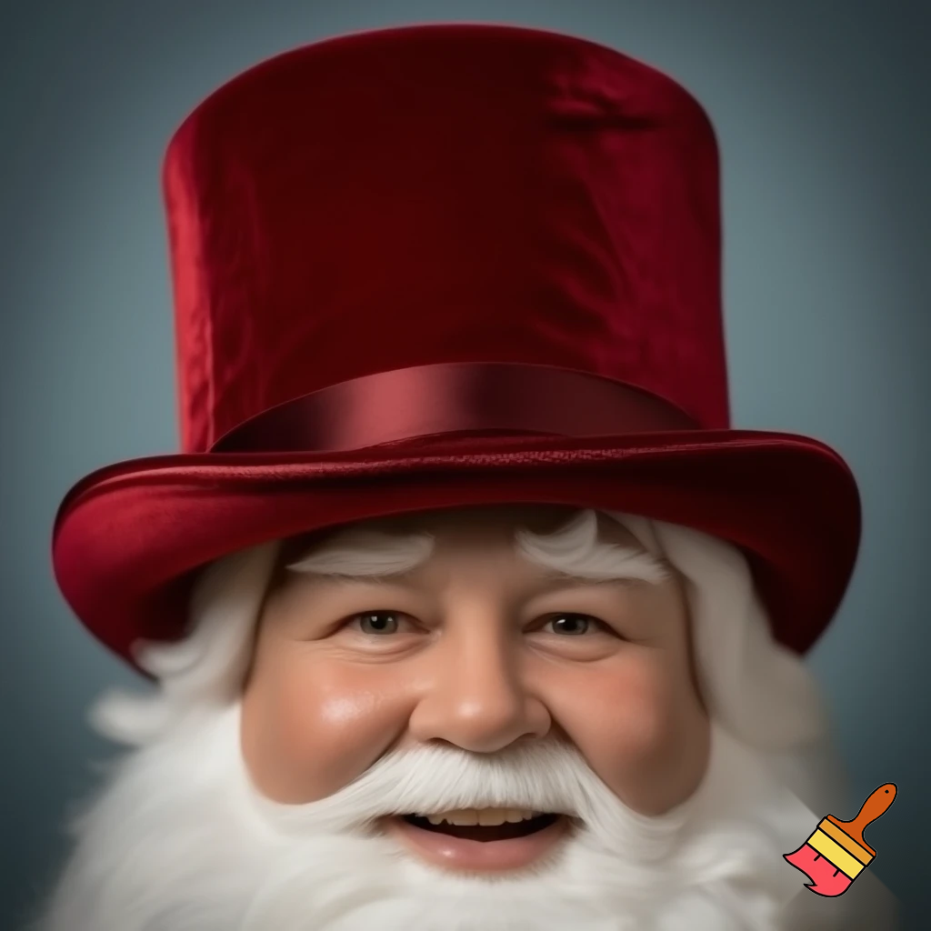 Santa Claus top hat special one special in delicate Santa Claus hat velvet