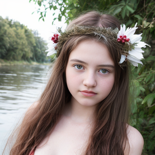 Full view portrait mystical ethereal herbs goddess a thong, herbs dryad. cute teen girl, european, white, opening, pim, spuic hari, looks at camera, camelt cute caucasian white teen girl, christmas, red dark red, night, skin at river, camelt, watercolor painting, seethrou, layin, opening, pim, show, puic hari, tples