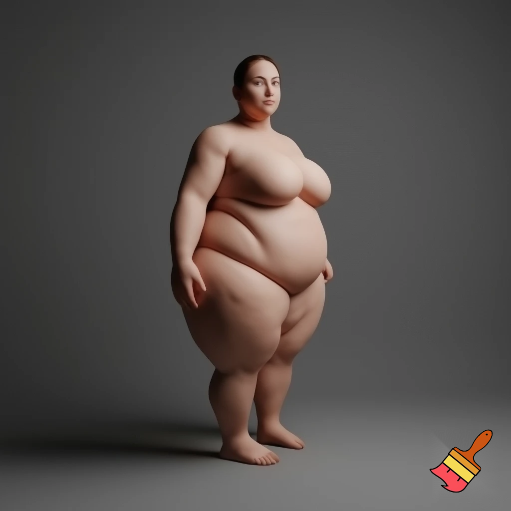 a woman with a giant belly and a giant butt and giant boobs