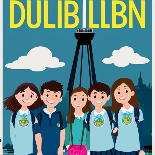 a poster about a school trip to dublin, ireland
