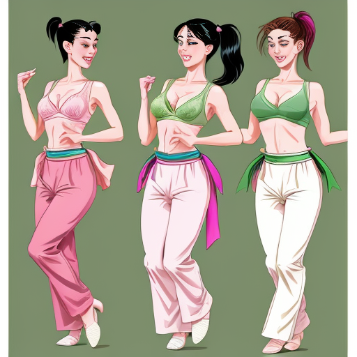 90's disney's 2d aladdin style comic black background and panels of 
Panel 1 The marching black haired ponytail women with green skin,green harem pants pink bra and pink sash and pink curved slippers sway their hips every time they kept marching. 
Panel 2 As the black haired ponytail women with green skin,green harem pants pink bra and pink sash and pink curved slippers march and dance, they swell up, until there's no more room and the black haired ponytail women with green skin,green harem pants pink bra and pink sash and pink curved slippers are unable to dance and march any further. 
Panel 3 the black haired ponytail women with green skin,green harem pants pink bra and pink sash and pink curved slippers, and they even continue to swell up. 
Panel 4 The black haired ponytail women with green skin,green harem pants pink bra and pink sash and pink curved slippers increasing body size occupies all the remaining space around them. 
Panel 5 A few of the marching and dancing black haired ponytail woman with green skin,green harem pants pink bra and pink sash and pink curved slippers squash the others when they grow larger. 
Panel 6 Regardless,all the black haired ponytail women with green skin,green harem pants pink bra and pink sash and pink curved slippers continue to dance and march. 
panel 7 Then constraint of space goes over the limit and the black haired ponytail women with green skin,green harem pants pink bra and pink sash and pink curved slippers explode.  