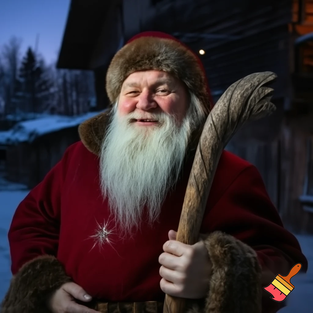 The real Santa Claus Russia walking stick star Santa Claus a a real person