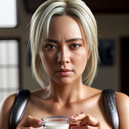 Tsunade avec du lait sur elle 