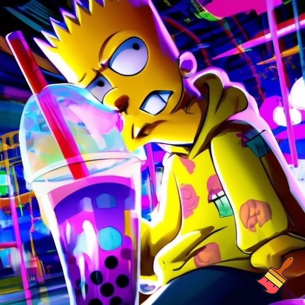 BART SIMPSON ANIME BOBA VIBES