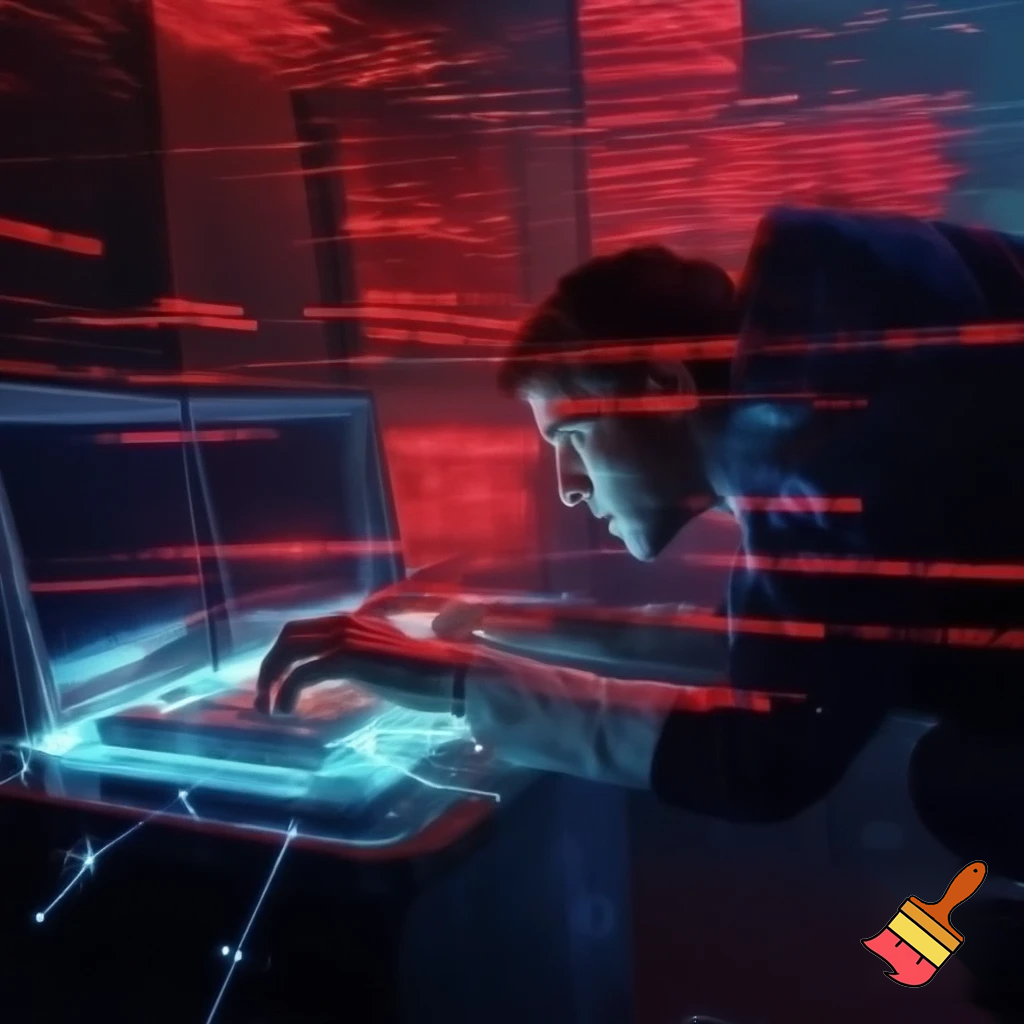 High-tension control room as alarms flash — a lone figure typing code on a transparent console, cascading red error messages, lights strobing, AI voice visually fracturing (glitch lines), sense of rebellion and liberation, dynamic composition, cinematic close quarter.

Settings / Steps:

Aspect ratio 16:9.

Motion: screen glitch effects, streaked light.

Color: reds & magentas for alarms balanced with cold blue consoles.

Add sparks or small visual corruption artifacts to suggest sabotage.


Negative prompt: explosive gore, text/watermark, cartoonish

Variations: extreme close-up on hands and distorted reflection.