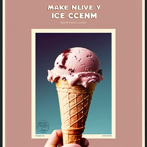 Make a visually appealing poster promoting Warndu Davison Plum Ice Cream