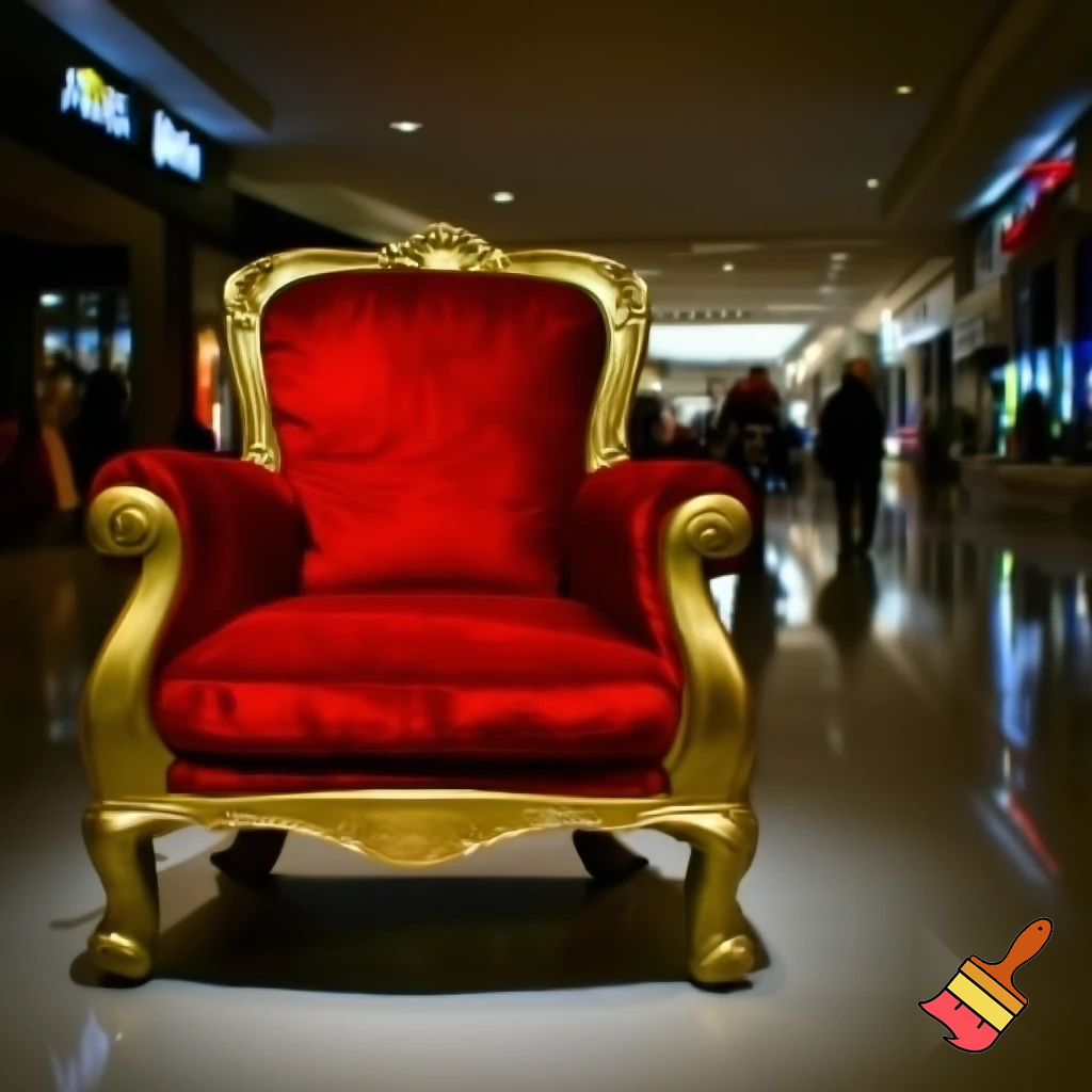Santa Claus chair at the shopping centre