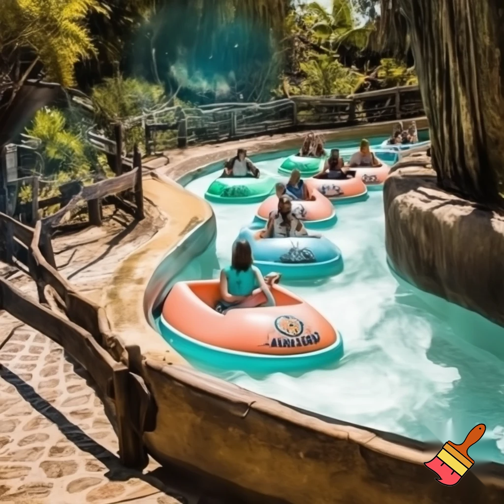 Create a river splash ride and make the boats look like different color surfboards with a Malibu vibe and make the boats fit 4 people. Also make a path it’s a theme park ride