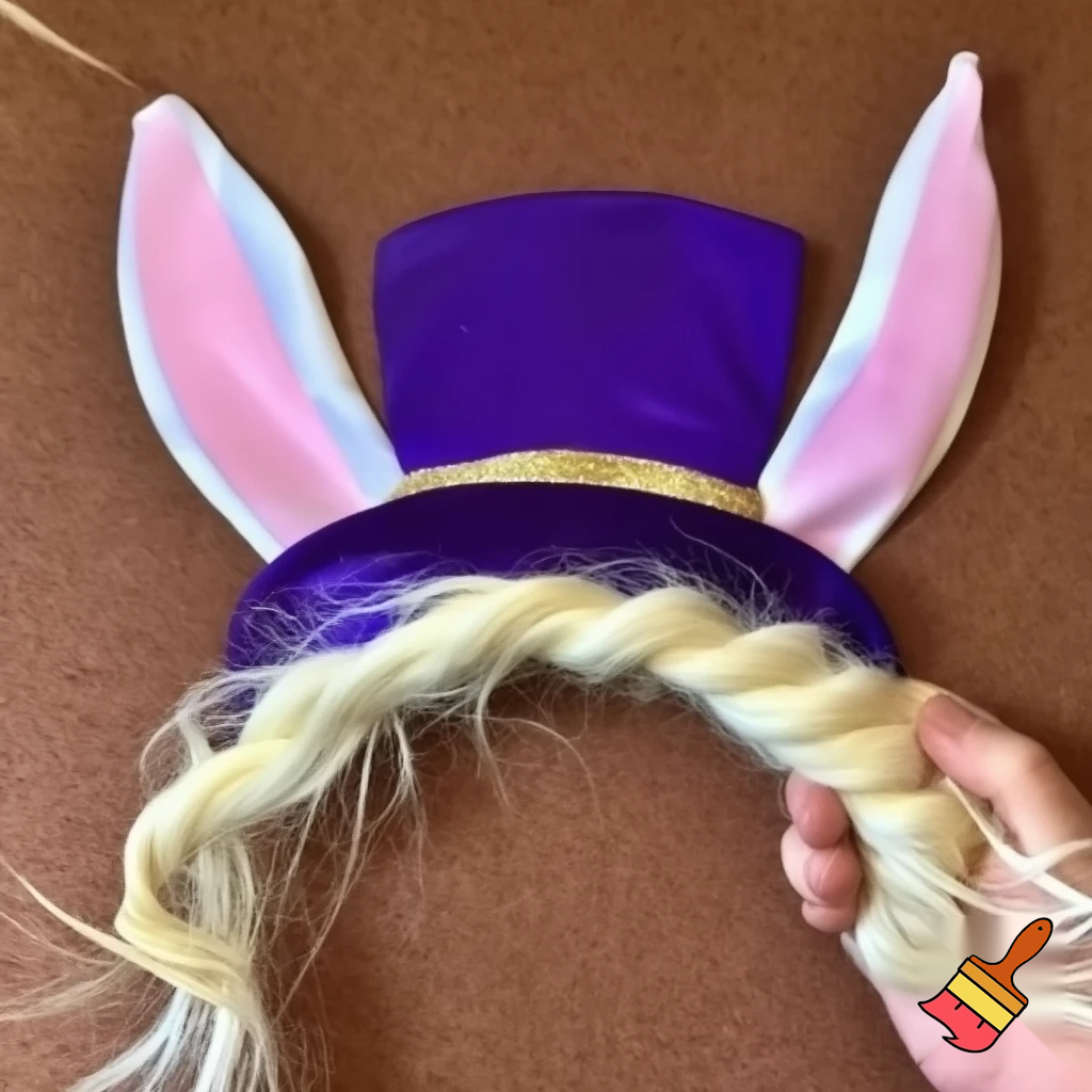 Easter bunny top hat, Easter balcony headband, purple and gold headband top hat rabbit, ear rabbit, ear headband, top hat