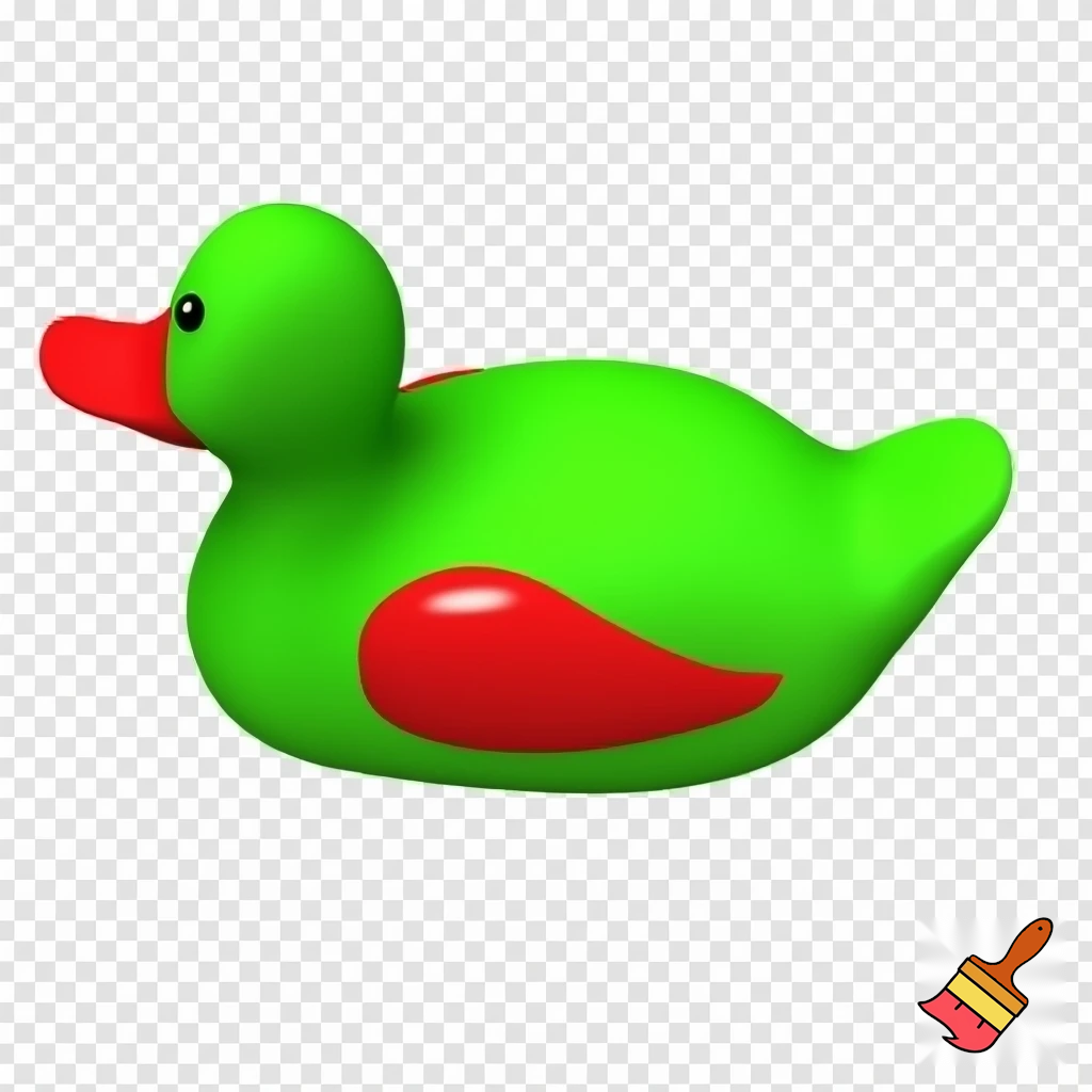 pato de boracha verde