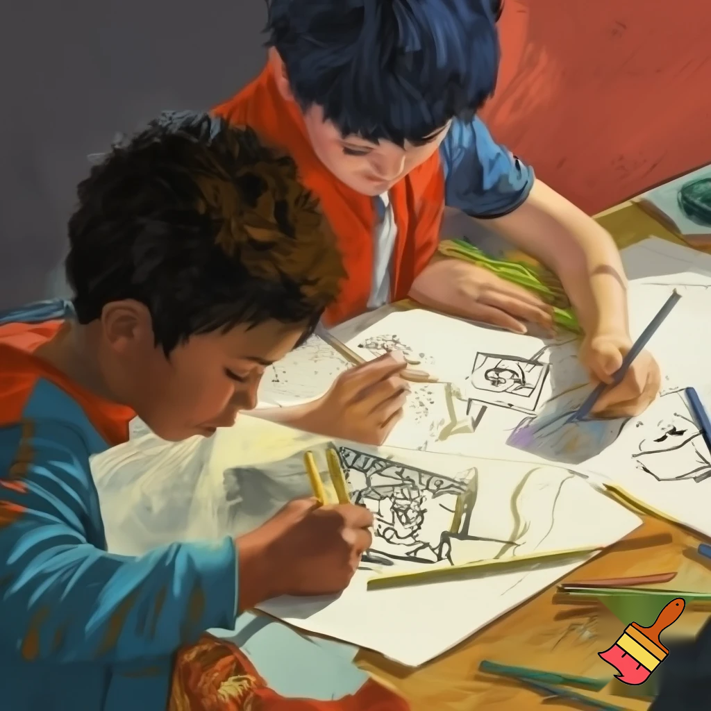 ders çalışan bir çocuk çiz

