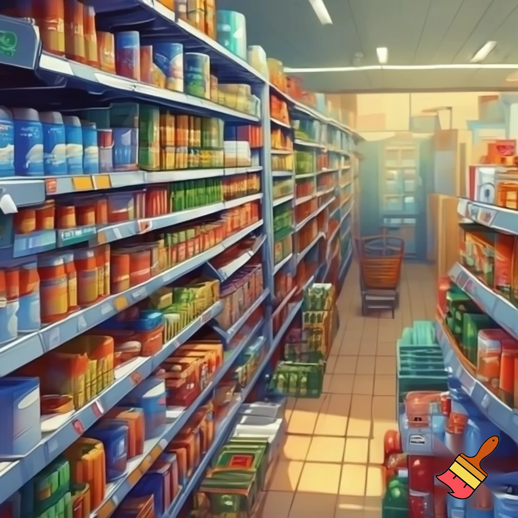 A checkout isle and the grocery store only the isle not the checkout rail