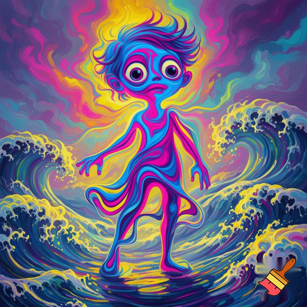 abstract distorted kid