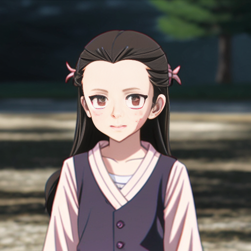 nezuko in her small form