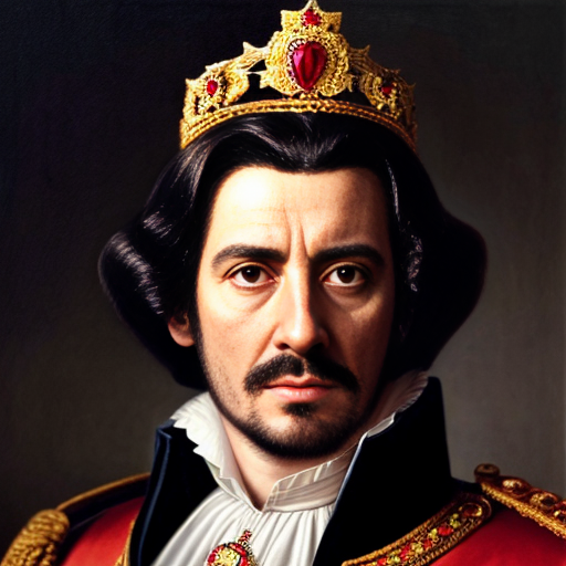 make king charles as a gangsta with really long red nails