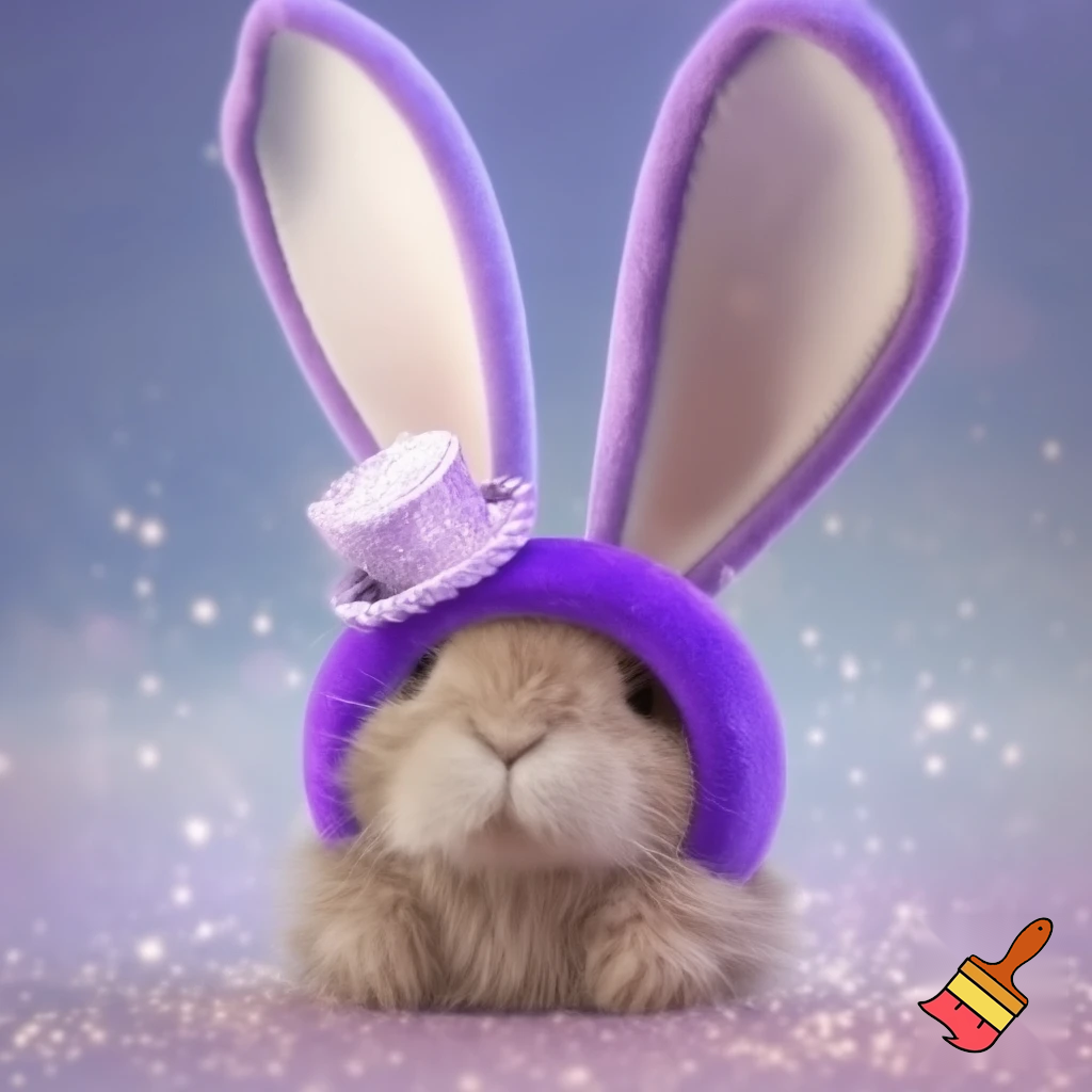 Easter bunny headband velvet Easter bunny, bunny ears, purple and white bunny velvet headband Easter bunny ear top hat ear headband glitter top hat velvet