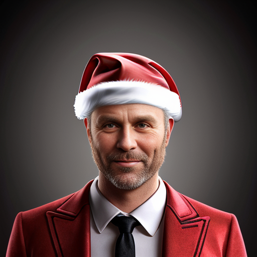 Santa Claus top hat special one special in delicate Santa Claus hat