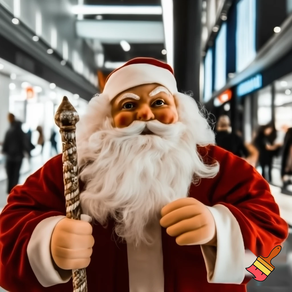 Santa Claus, Russia walking stick with the start the real Santa Claus shopping Centre in Australia
A star