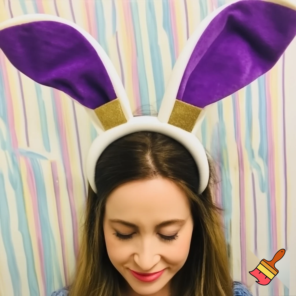 Easter top hat headband Easter bunny headband, purple and white with gold Easter top hat headband and fabric velvet and fabric velvet top head headband top hat headband