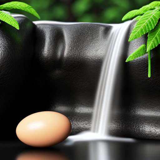 atom with DNA with cell with egg with waterfall