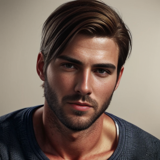 a man with short brown hair with no beard