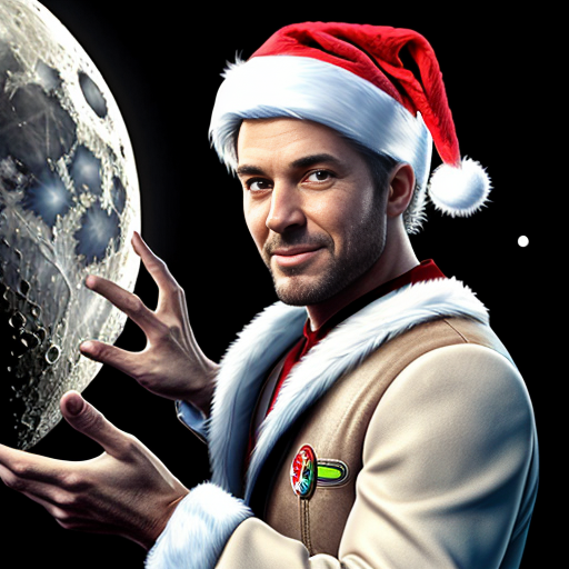 Star and the moon christmas cartoon