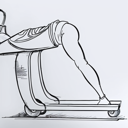 Make a easy to draw sketch of an oldLeonardo da vinci leaning on a very old flying machine