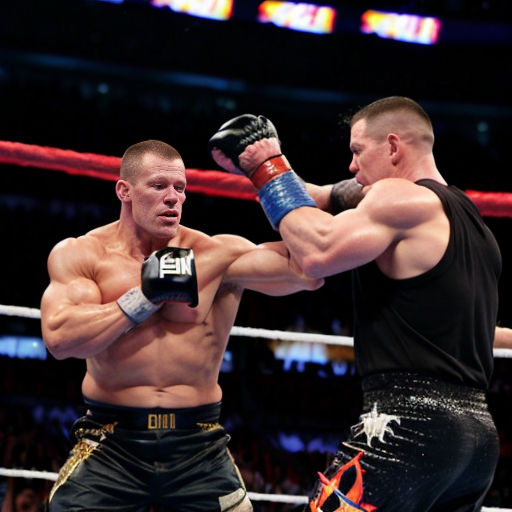 John Cena from wwe fighting Stephan Hawking