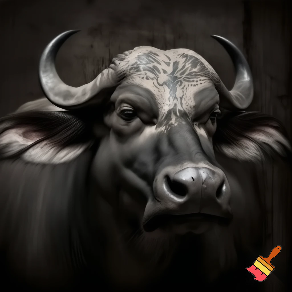 water buffalo 
deadly
feral
guilty 
face tattoo
mugshot