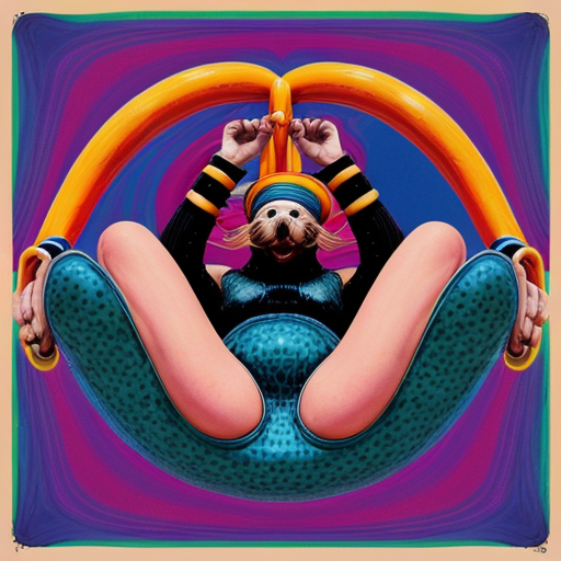 A funky walrus 1920s swing inspired surrealism psychedelic pop art