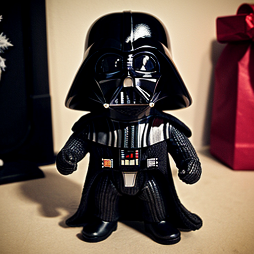 Darth Vader In a Christmas outfit
