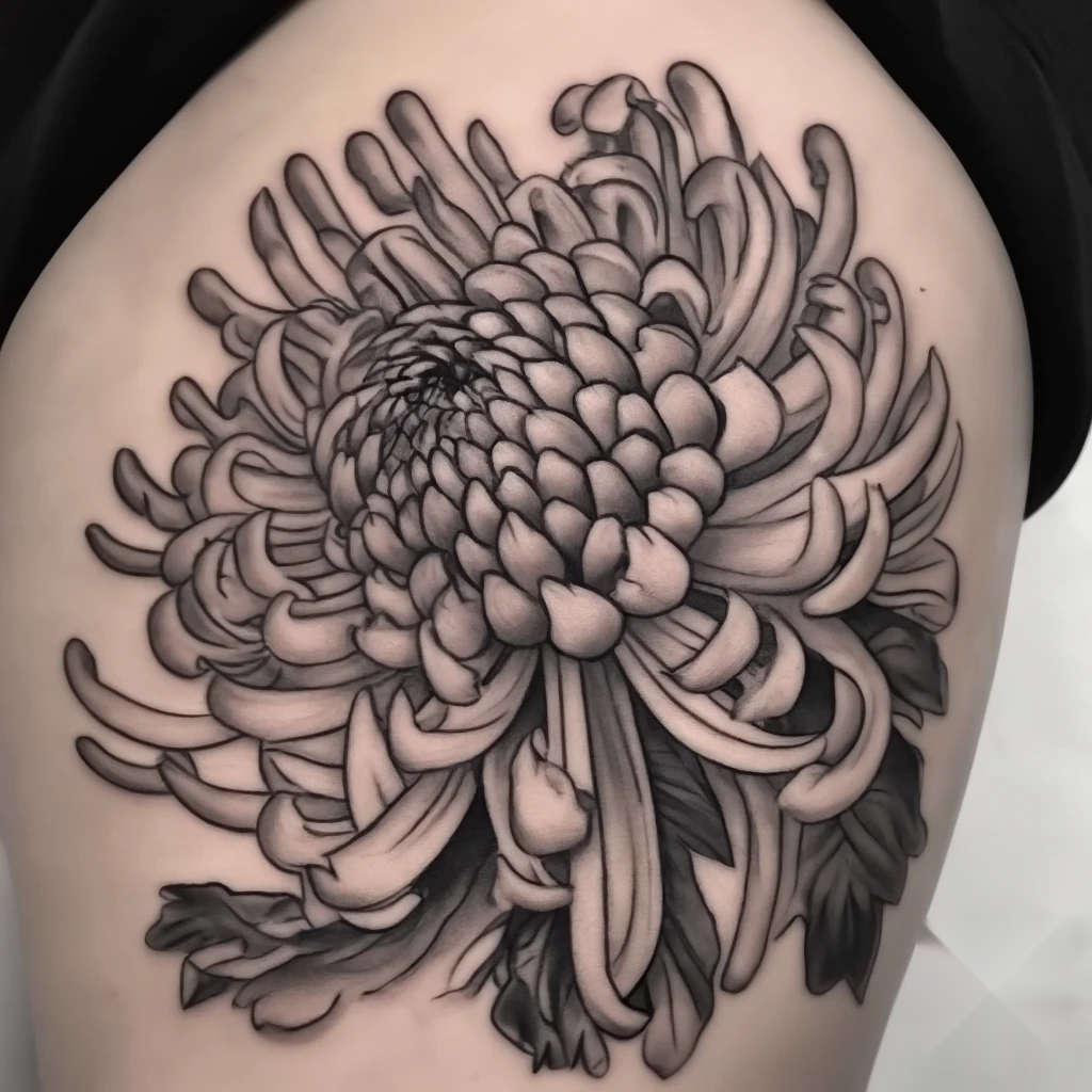 november birth flower tattoo