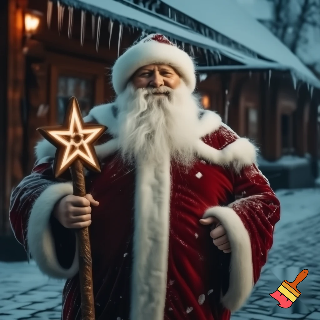 The real Santa Claus Russia walking stick star Santa Claus a a real person