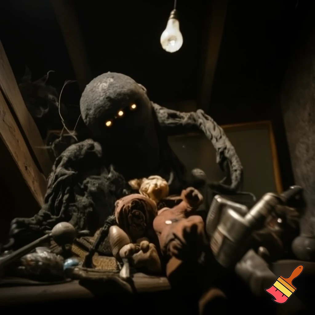 a monster that poseses toys