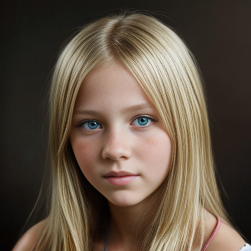 A photo of a posh rich blonde haired girl who is around 11 years old 