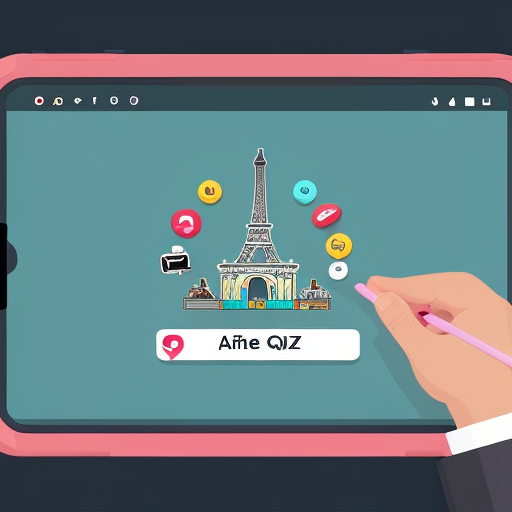 A bright, colorful cartoon-style illustration designed like a fun quiz screen.
In the center, display a clear multiple-choice question text:
“What is the capital of France?”
Below the question, show three rounded answer buttons labeled:
A) Berlin
B) Paris
C) Rome
Use bold, playful fonts, vibrant colors, smooth shading, and a clean flat design.
Background should be cheerful with soft gradients, stars, and light doodle elements.
Style should look like a modern mobile quiz app or YouTube Shorts thumbnail.
High resolution, eye-catching, friendly cartoon aesthetic, no realistic elements.