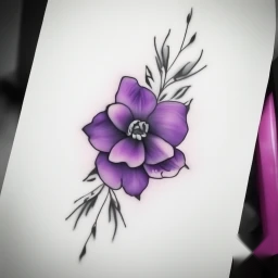 february birth flower tattoo