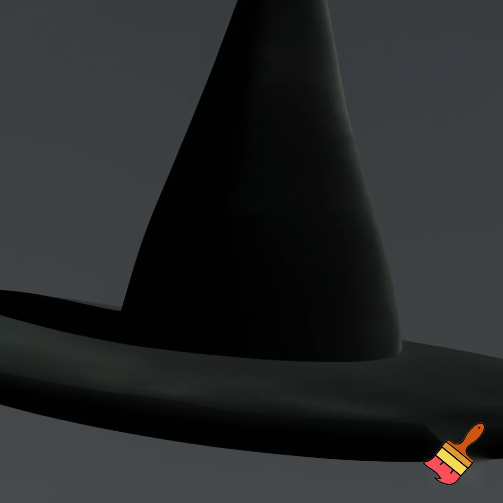 Black witches hat velvet