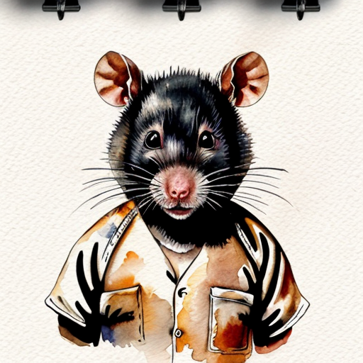  rat, evil, sinister, wearing prison outfit, mugshot style, no human