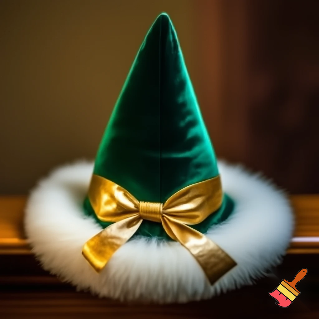 A wizard Christmas hat read the correct colour