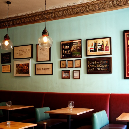 wall of a spanish cafe