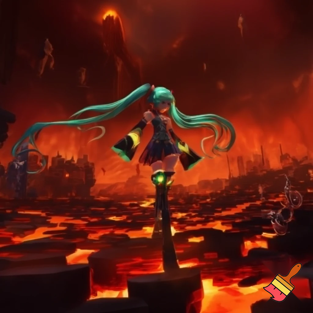 Miku in the Nether