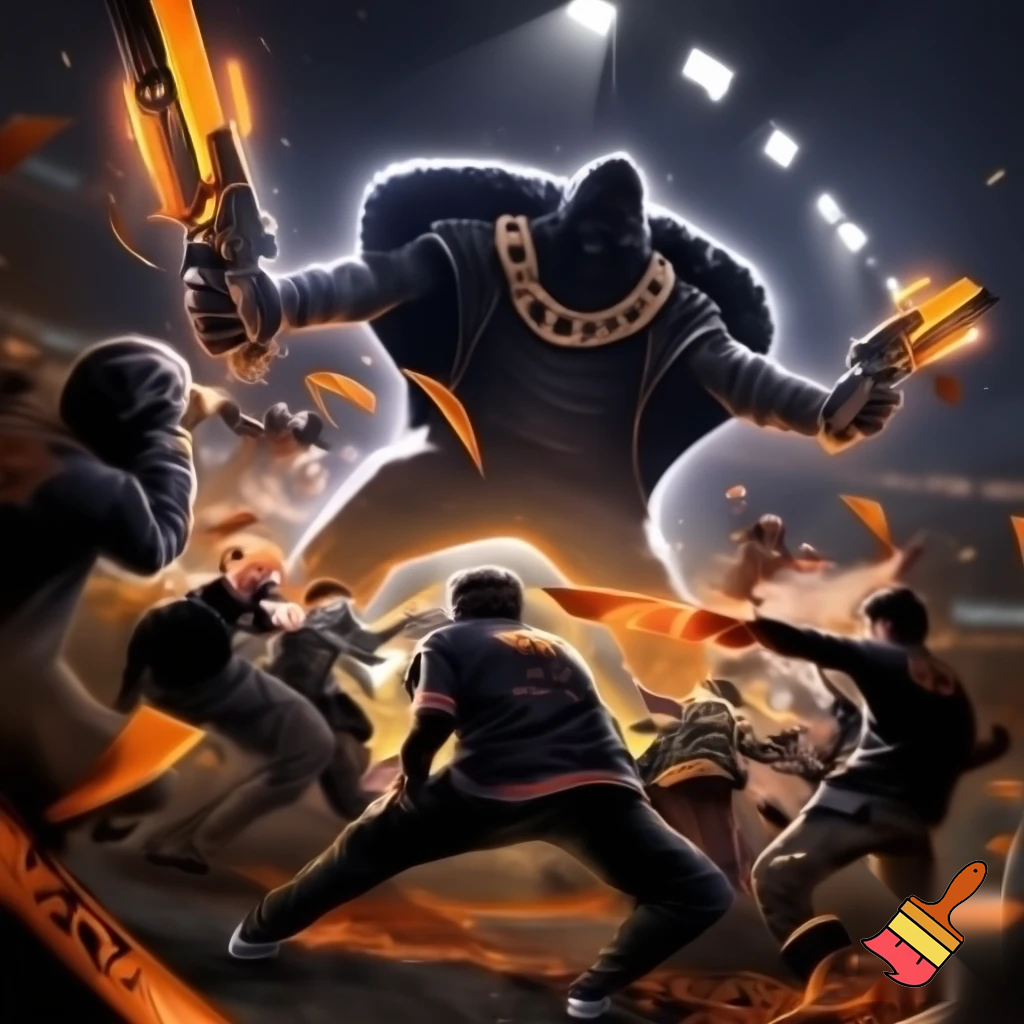 Fnatic team fighting a big Digga D