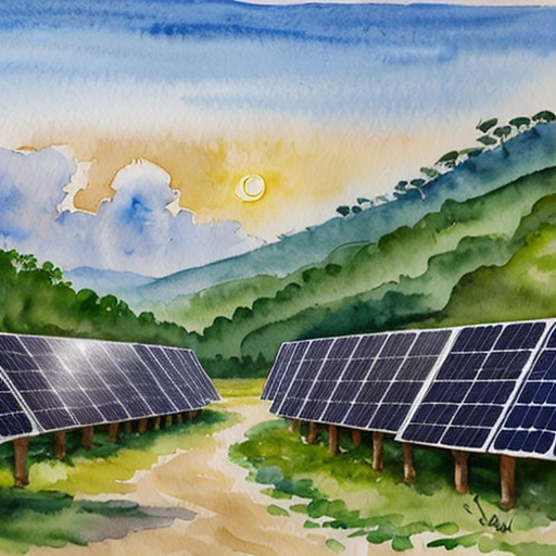  Amazon rain forest village with solar panels