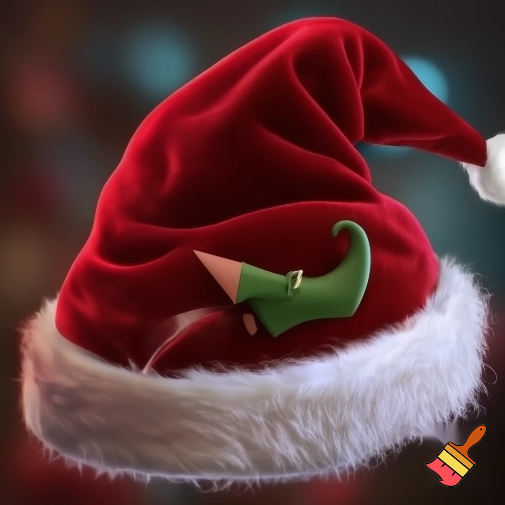 Elf Santa Claus hat velvet
