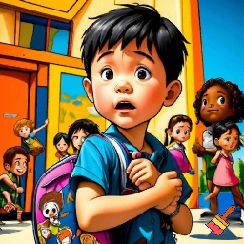 First day of school comic style