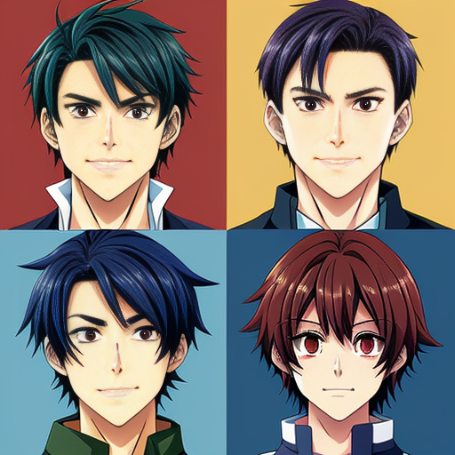  individual head shots of  the different main characters from the book the outsiders.
