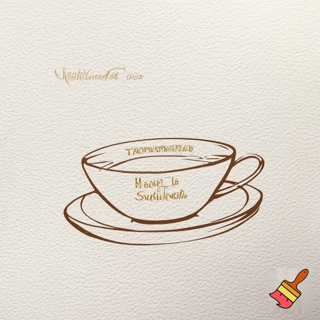 Minimal luxury line-art coffee cup on saucer, espresso-brown fine lines, text “BUT FIRST, COFFEE” in uppercase elegant serif, cursive subtext “Where mornings begin and memories brew” in matte gold lettering, cream textured background, printable 300 DPI, vertical 4:5 aspect ratio, no mockups, no frame.
